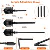 Multifunctional Shovel Axe Set Camping Survival Shovel Multitool Emergency Survival Gear with Extension Handles Carrying Box