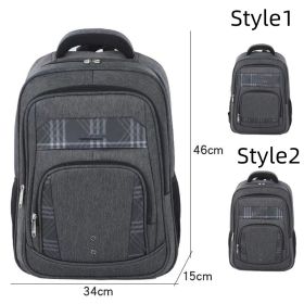 Waterproof And Large Capacity Storage Multifunctional Backpack Computer Bag (Option: Grey-Style2)