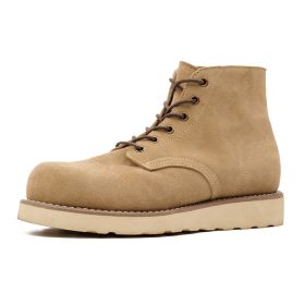 Men's Desert Retro Mid-top Suede Leather Boots (Option: Sand color-40)