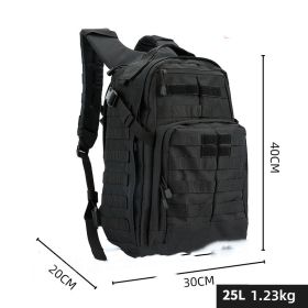 Assault Tactics Backpack Outdoor Army Fan Hiking (Color: Black)