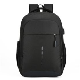 Men's Large Capacity Simple Fashion Travel Backpack (Color: Black)