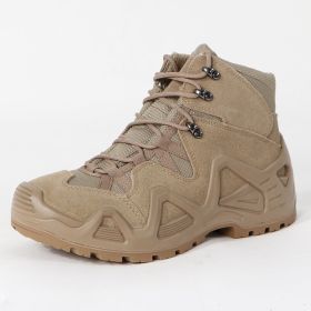 Military Fan Outdoor Boots Sports Tactics (Option: Khaki-Mid-39)