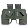 HD 10X50 High Power Binoculars with Rangefinder Compass for Hunting Boating Bird Watching Nitrogen Floating Waterproof