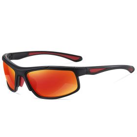 Sports Sunglasses Polarized Photochromic Night Vision Sunglasses (Color: Black frame red film)