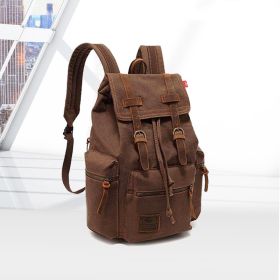 Large Capacity European And American Vintage Bag (Option: Brown-32x20x46cm)