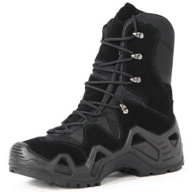 Military Fan Outdoor Boots Sports Tactics (Option: Black-High-46)