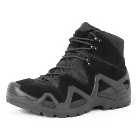 Military Fan Outdoor Boots Sports Tactics (Option: Black-Mid-39)