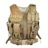 Tactical Vest for Men with Detachable Belt and Subcompact/Compact/Standard Holster for Pistol - Perfect for Airsoft and Military Training