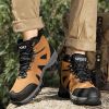 Men's Outdoor Hiking Shoes Mountaineer Climbing Sneakers Waterproof Tactical Hiking Shoes Men Camping Walking Boots