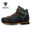 DWZRG Men Hiking Shoes Waterproof Leather Shoes Climbing & Fishing Shoes New Popular Outdoor Shoes Men High Top Winter Boots