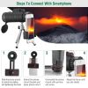 40x40 HD Optical Monocular Telescope w/ FMC Lens Low Light Vision Scope Phone Holder Tripod Compass