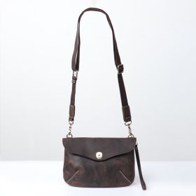 Men's Casual Retro Handmade Cowhide Bag (Option: Dark brown)